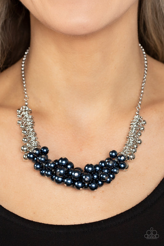 Bonus Points Blue statement necklace, alternate view
