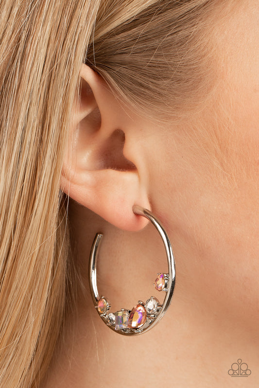 Attractive Allure Orange hoop earrings, alternate view