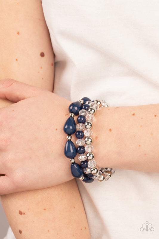 Beachside Brunch Blue stretch bracelet, alternate view