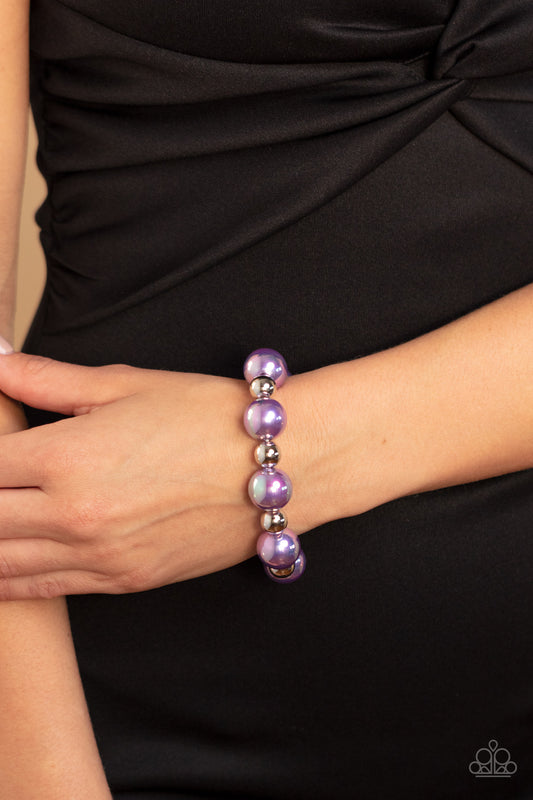 A DREAMSCAPE Come True Purple stretch bracelet, alternate view