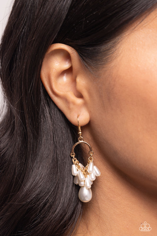 Ahoy There! Gold dangle earrings, alternate view