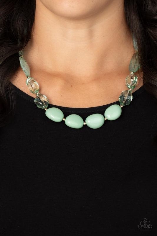 Private Paradise Green statement necklace, alternate view