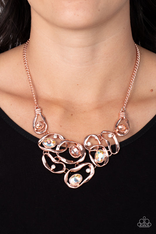 Warp Speed Copper statement necklace, alternate view