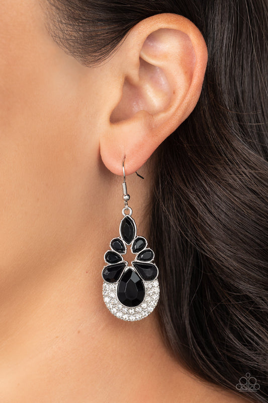 Beachfront Formal Black dangle earrings, alternate view