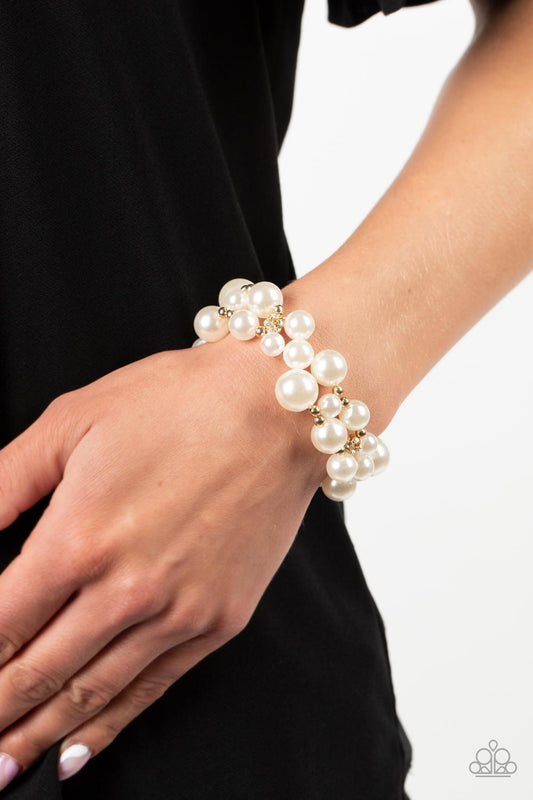 Her Serene Highness Gold stretch bracelet, alternate view