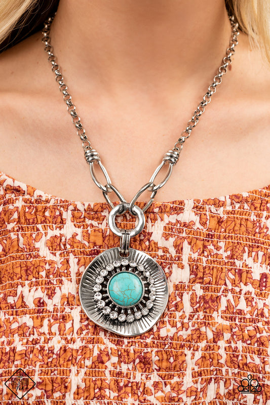 Badlands Treasure Hunt Blue pendant necklace, alternate view