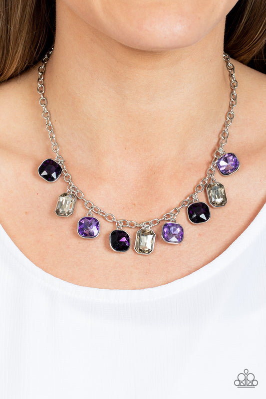 Best Decision Ever Purple statement necklace, alternate view