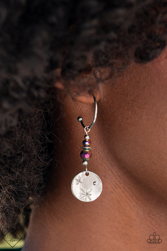 Artificial STARLIGHT Multi hoop earrings, alternate view