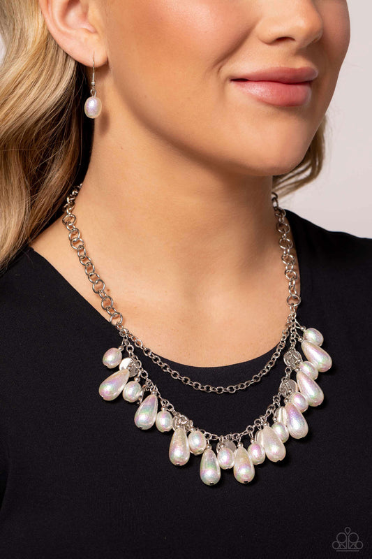 Interstellar Serenity White statement necklace, alternate view