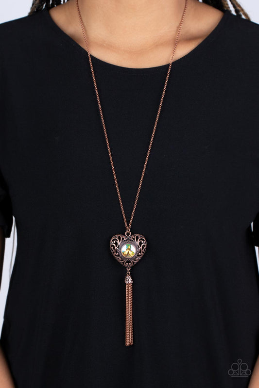 Prismatic Passion Copper pendant necklace, alternate view