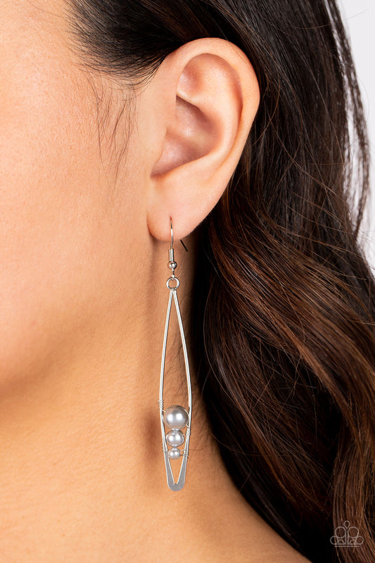 Atlantic Allure Silver dangle earrings, alternate view