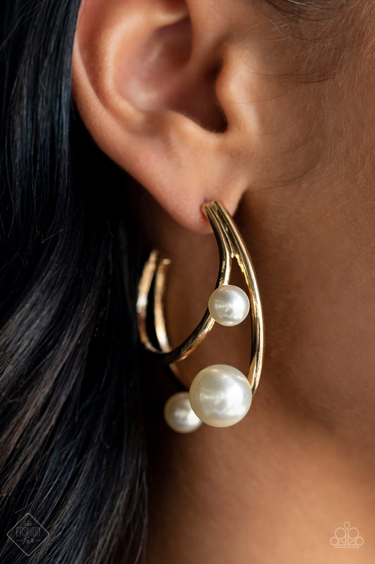 Metro Pier Gold hoop earrings, alternate view