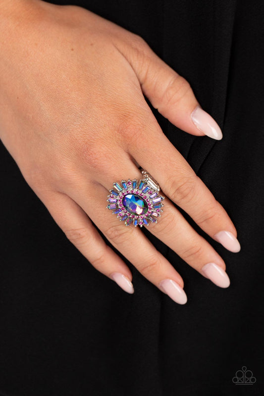 Astral Attitude Pink statement ring, alternate view