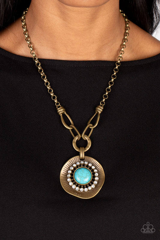 Badlands Treasure Hunt Brass pendant necklace, alternate view