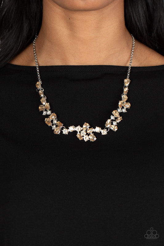 Welcome to the Ice Age Brown statement necklace, alternate view