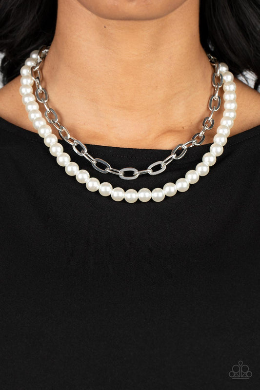 Suburban Yacht Club White statement necklace, alternate view