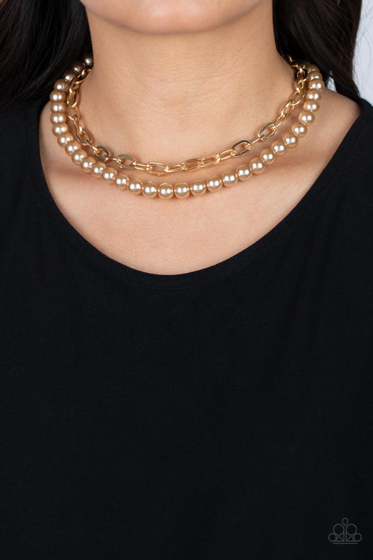 Suburban Yacht Club Brown statement necklace, alternate view