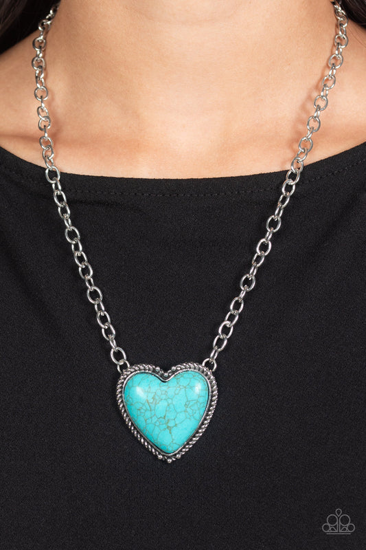 Authentic Admirer Blue statement necklace, alternate view