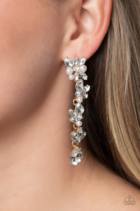 LIGHT at the Opera Gold post earrings, alternate view