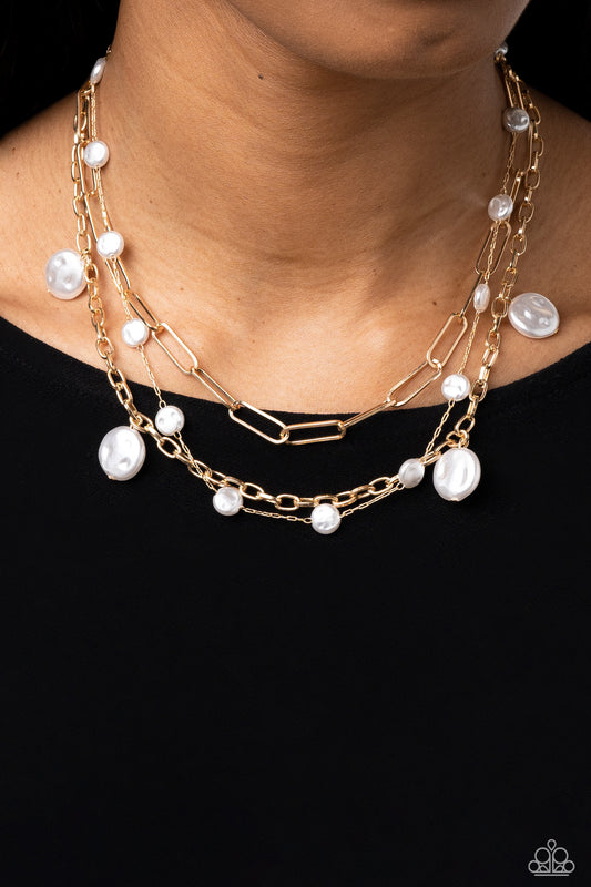 Blissful Ballad Gold statement necklace, alternate view