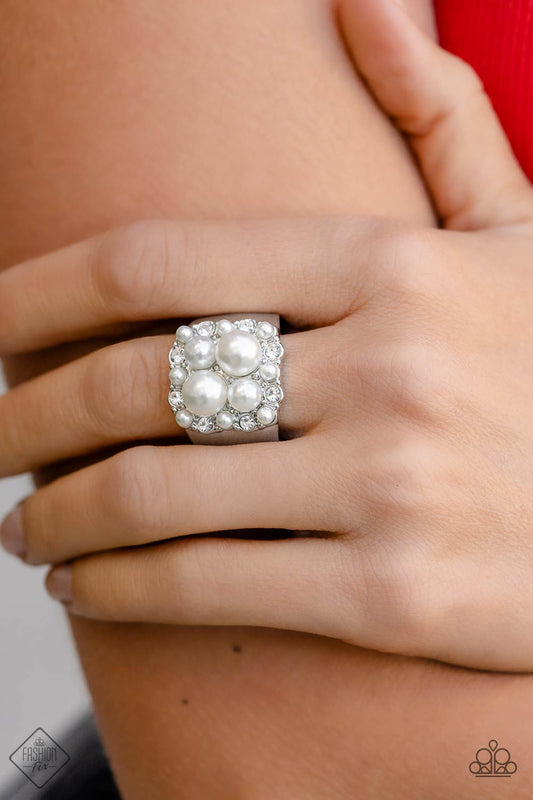 Opulent Overture White statement ring, alternate view