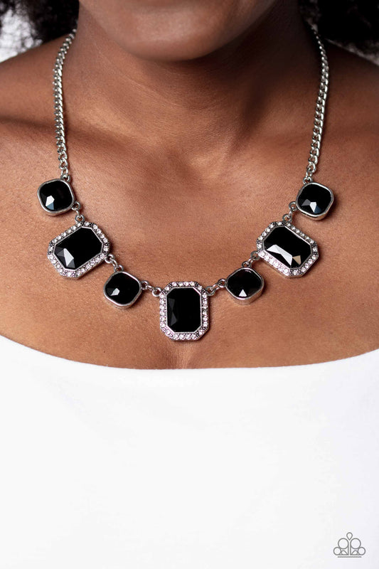 Royal Rumble Black statement necklace, alternate view