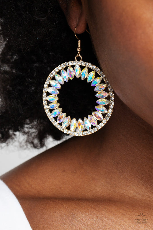 Wall Street Wreaths Gold hoop earrings, alternate view