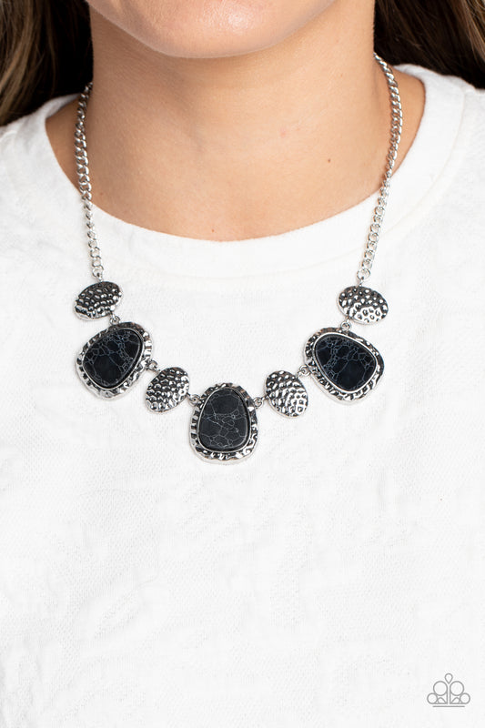 Badlands Border Black statement necklace, alternate view
