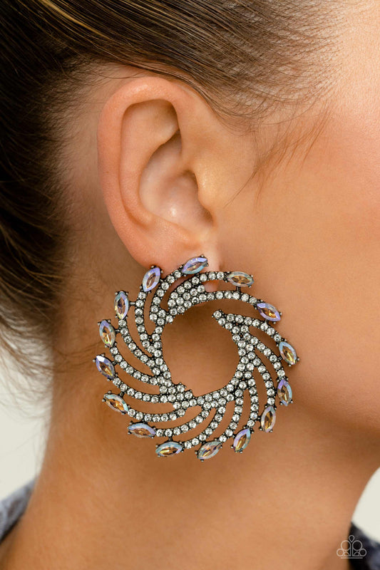 Firework Fanfare Multi post earrings, alternate view