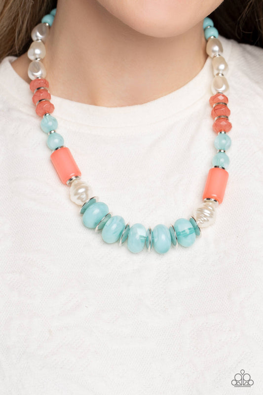 A SHEEN Slate Blue statement necklace, alternate view