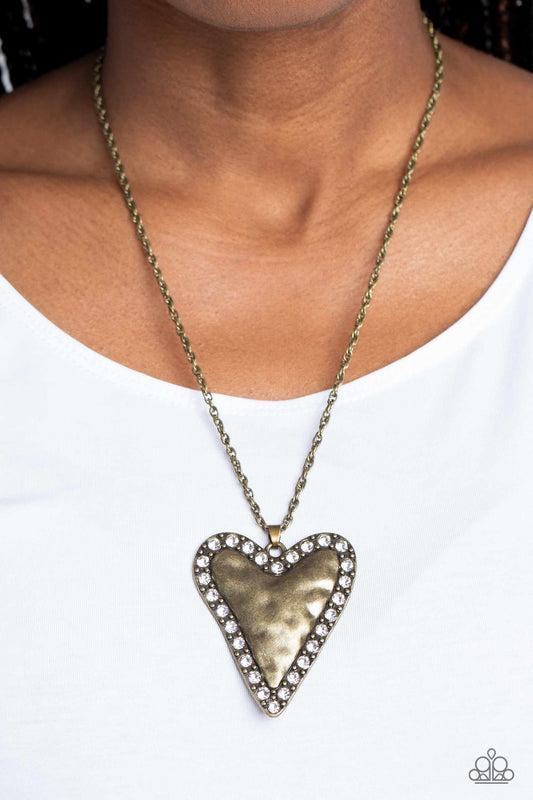 Radiant Romeo Brass statement necklace, alternate view
