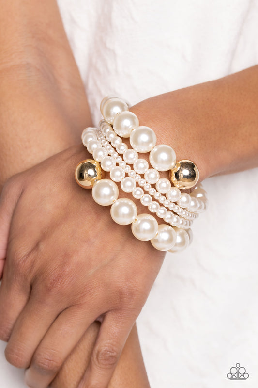 Pleasing Pirouette Gold statement bracelet, alternate view
