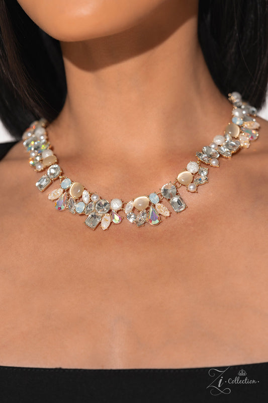Enchanting Gold statement necklace, alternate view