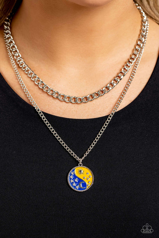 Night and Day Yellow pendant necklace, alternate view