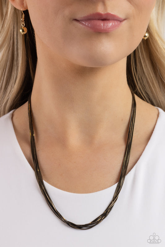 Salvaging Sass Black statement necklace, alternate view