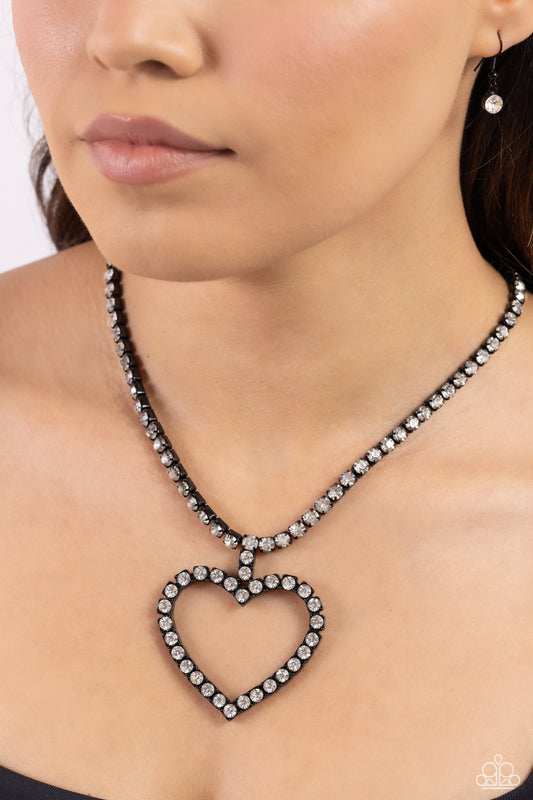Flirting Fancy Black statement necklace, alternate view