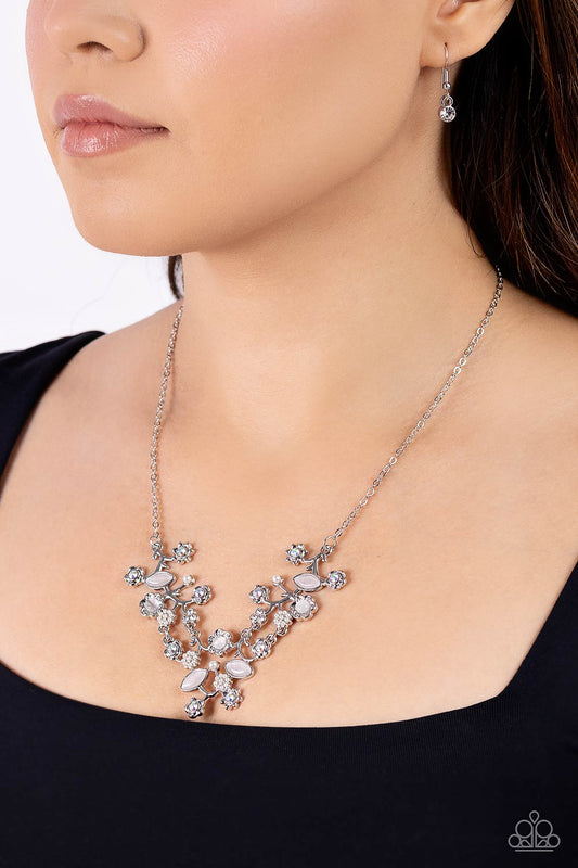 Gardening Group White statement necklace, alternate view