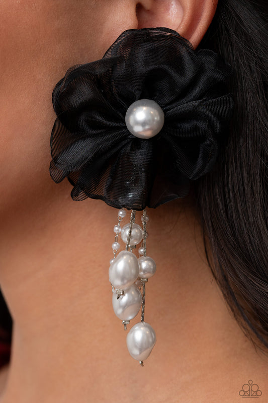 Dripping In Decadence Black post earrings, alternate view