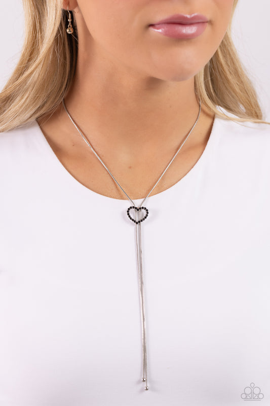 Tempting Tassel Black statement necklace, alternate view