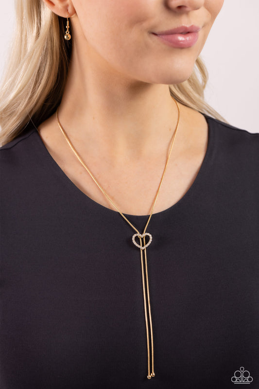 Tempting Tassel Gold statement necklace, alternate view