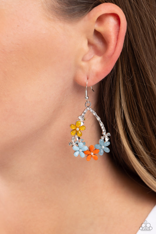 Boisterous Blooms Multi dangle earrings, alternate view