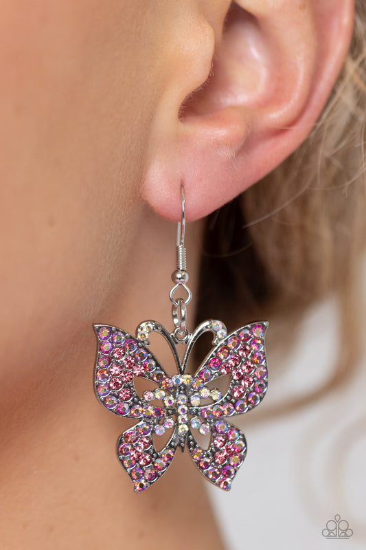 Bejeweled Breeze Pink earrings, alternate view