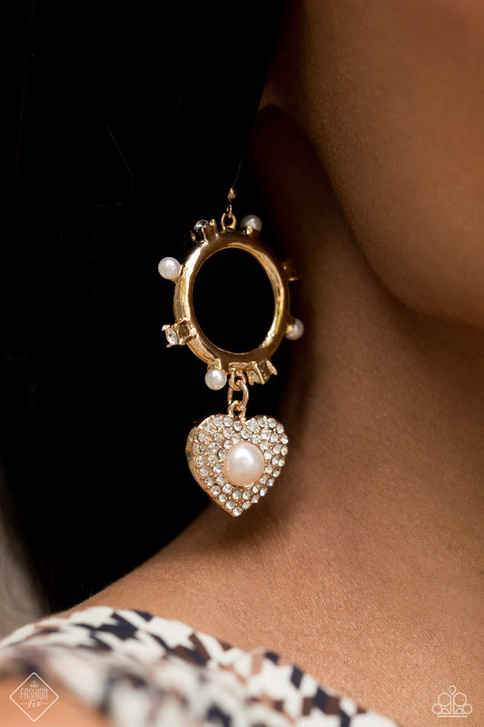 Romantic Relic Gold hoop earrings, alternate view