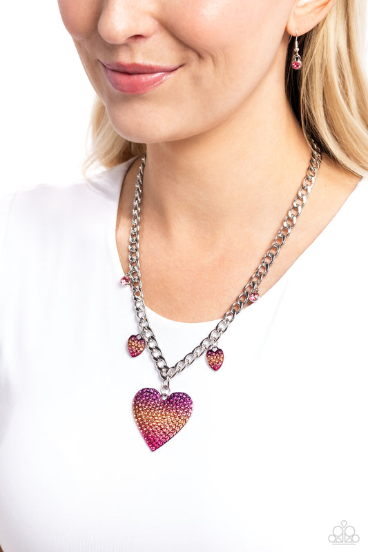 For the Most HEART Pink pendant necklace, alternate view