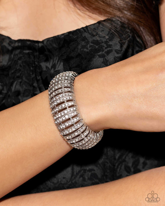 Appealing A-Lister White stretch bracelet, alternate view